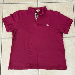 Burberry Brit Burgundy Polo Shirt Size XXL